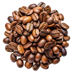 Fototapeta premium Roasted Coffee Beans: High-Quality Image on Transparent background