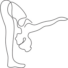 Yoga Pose Line Art