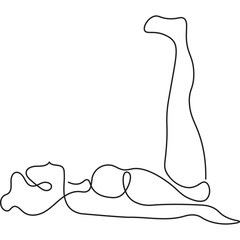 Yoga Pose Line Art
