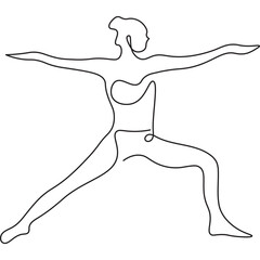 Yoga Pose Line Art