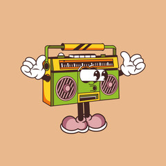 Retro character design from radio amaze
