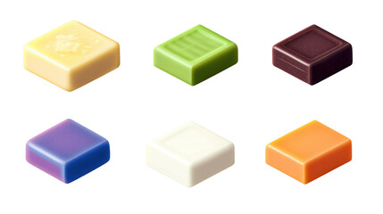 soap bars isolated on white background 