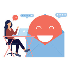 Feedback email  Vector illustration which can easily modify or edit