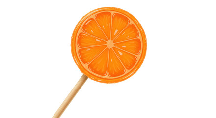Isolated Orange Lollipop