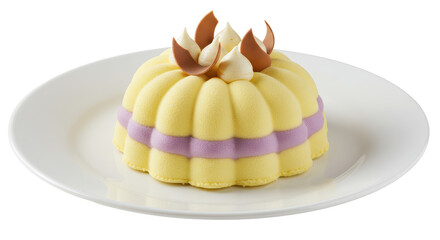 Isolated Elegant Dessert on a Plate