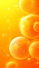 Abstract Yellow Background, Sunny Orange Festival Lights, Cheerful Outdoor Celebration Bokeh