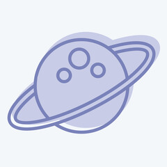 Icon Space. related to Astrology symbol. two tone style. design editable