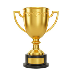 Symbol of Victory: Elegant Gold Trophy on Display for Sporting Achievements