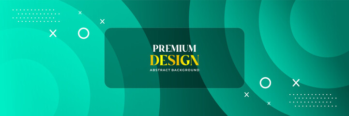 Elegant Premium Green Abstract Background with Soft Circular Waves