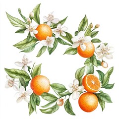 tangerines on a branch