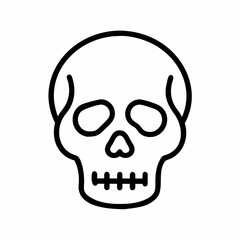 Fototapeta premium Simple Skull Drawing: Line Art Illustration