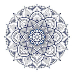 Intricate Black and White Mandala Design for Yoga, Meditation, and Decorative Art
