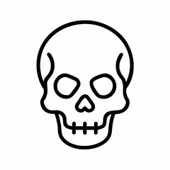 Fototapeta premium Simple Line Art Skull Design