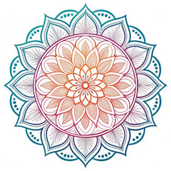 Intricate Black and White Mandala Design for Yoga, Meditation, and Decorative Art