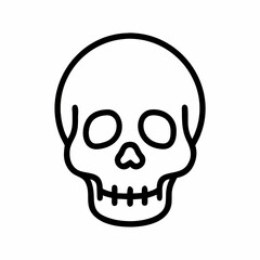 Fototapeta premium Simple Line Art Skull Illustration: Free Vector Graphic