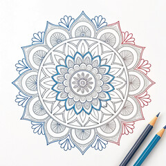 Intricate Black and White Mandala Design for Yoga, Meditation, and Decorative Art