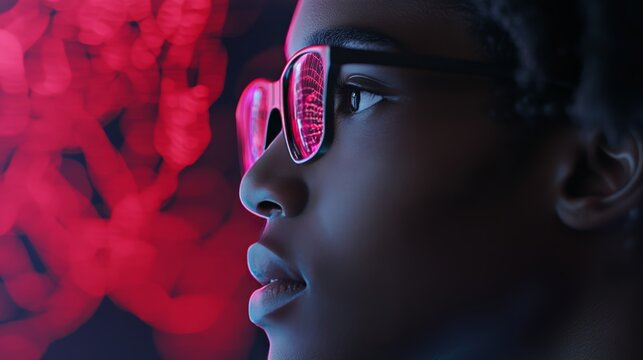 A visionary scientist unlocking the secrets of the human brain, surrounded by futuristic neuroscience technology and glowing data streams,