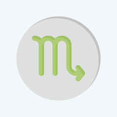 Icon Astrology Sign. related to Astrology symbol. flat style. design editable