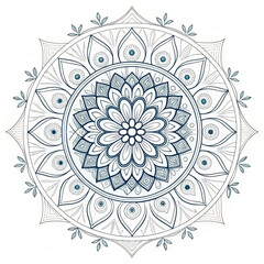Intricate Black and White Mandala Design for Yoga, Meditation, and Decorative Art