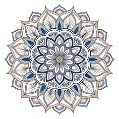 Intricate Black and White Mandala Design for Yoga, Meditation, and Decorative Art