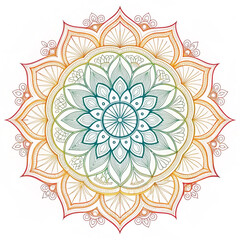 Intricate Black and White Mandala Design for Yoga, Meditation, and Decorative Art