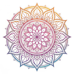 Intricate Black and White Mandala Design for Yoga, Meditation, and Decorative Art