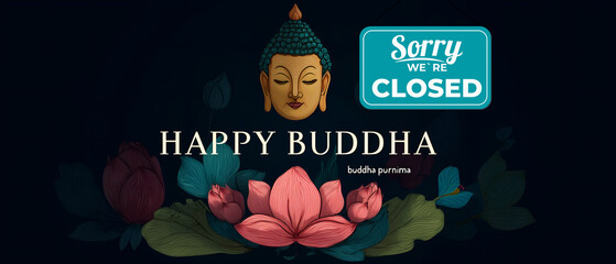 closed for budda purnima holiday celebration 