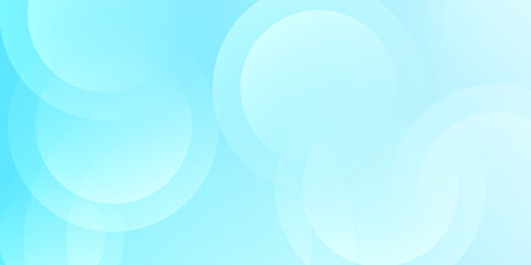 Minimalist banner background, pastel colorful, Light Blue gradations. Circle effect style geometric, abstract background. Vector Illustration