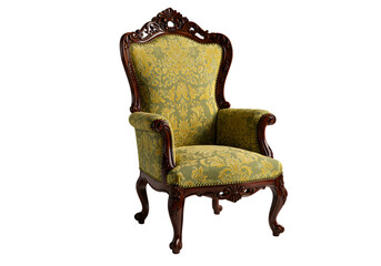 antique armchair isolated on transparent background