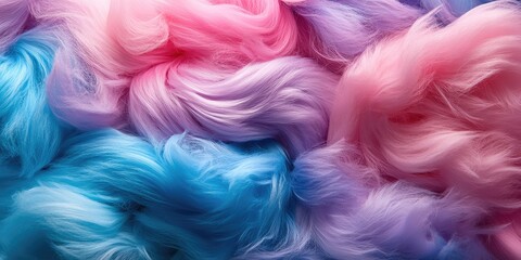 Obraz premium Swirling pastel hues in a fluffy, textured abstract