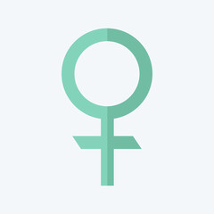 Obraz premium Icon Venus Astrology. related to Astrology symbol. flat style. design editable