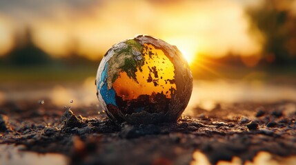 A weather satellite detecting abnormally high global temperatures