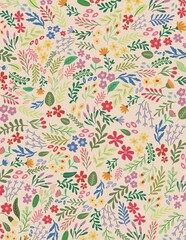 seamless pattern with flowers art