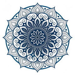 Intricate Black and White Mandala Design for Yoga, Meditation, and Decorative Art