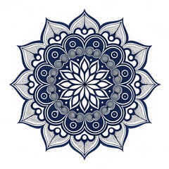 Intricate Black and White Mandala Design for Yoga, Meditation, and Decorative Art