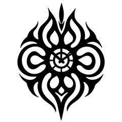 Naklejka premium Tribal tattoo design for tattoo or print for t-shirt in black 