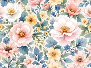 Abstract seamless background graphics with Ukrainian floral motives