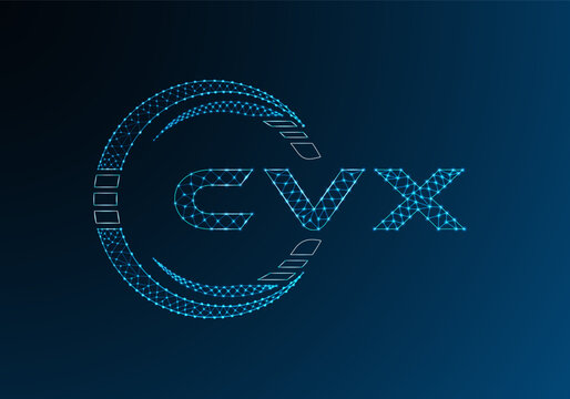 CVX low poly letter logo vector design. CVX lower poly logo design.
