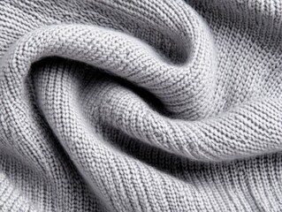 Fototapeta premium Gray knitted fabric folds