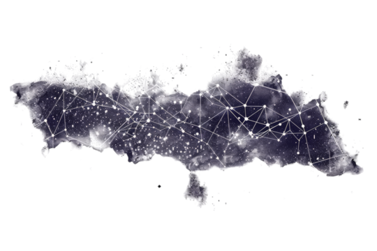 Personalized Constellation Map Image Isolated On White Background