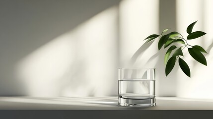 Ultra-realistic transparent glass with vivid light refraction, elegant and minimal design,