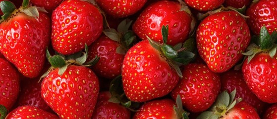 Fresh red strawberries, close up