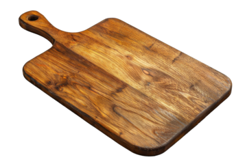 Custom Wooden Cutting Board Isolated On White Background