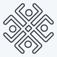 Obraz premium Icon Astrology Symbol. related to Astrology symbol. line style. design editable
