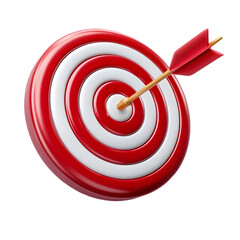 A vibrant and eye-catching target with an arrow hitting the center, symbolizing focus, goals, and success in personal or professional endeavors.