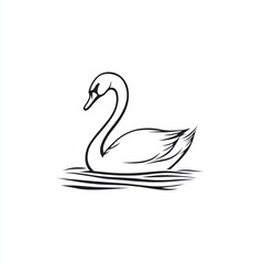 Fototapeta premium Elegant Swan Logo
