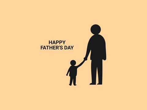 a black silhouette of an adult figure holding hands with a smaller silhouette of a child