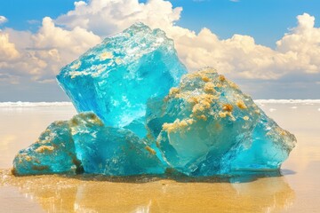 Obraz premium Azure crystals on beach