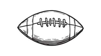 American football ball line art illustration monochrome creative sports symbol