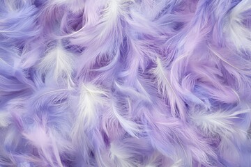 Obraz premium Close-up view of multicolored pastel feathers.
